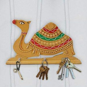 999STORE Wall Mounted Beautiful Indian Gifts Indian Art Painting Handmade Wooden Crafted Hand Painted Camel Art Key…