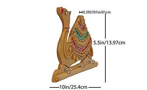 999STORE Wall Mounted Beautiful Indian Gifts Indian Art Painting Handmade Wooden Crafted Hand Painted Camel Art Key…