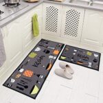 AAZEEM Abstract Kitchen Floor Mat & Runner with Anti Skid Backing |Grey Color| Rubber |Standard Size|40 X 120 Cm& Mat…