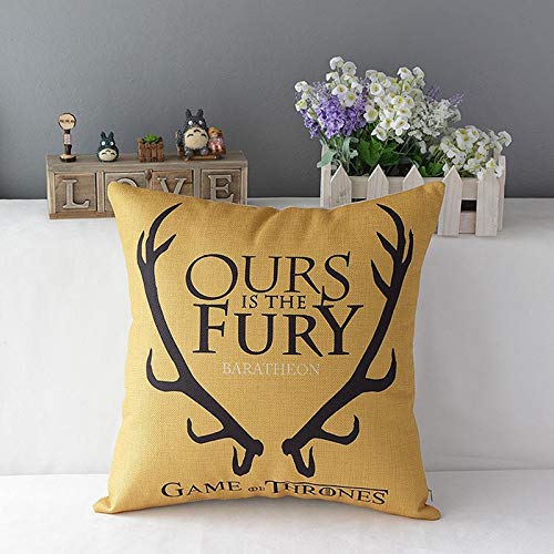 AEROHAVEN Premium Cotton Game of Thrones Designer Decorative Throw Pillow/Cushion Covers Set of 4 - (Multi, 16 inch x 16…