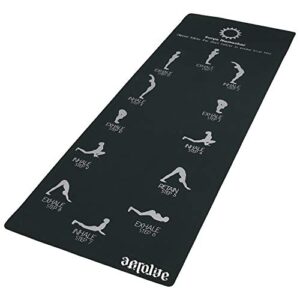 AEROLITE Printed Yoga mat Extra Long Extra Wide/Fitness Mat with Sun Salutation 28 X 78