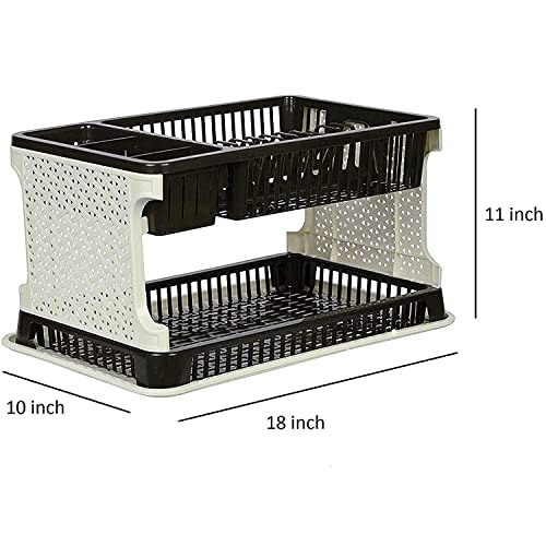 ARISTO Lenovo Plastic Kitchen Organizer Rack with Water Storing Tray (Assorted),(51 x 33 x 27 )cm