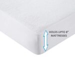 AURAVE Cotton Terry 220 GSM 72" x 78" Waterproof Mattress Protector (White)