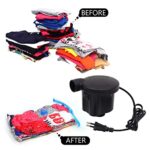 Kurtzy Vacuum Bags for Clothes (4 Pcs) Reusable plastic Vacuum Storage Bags with Electric & Hand Pump,Space Saver…