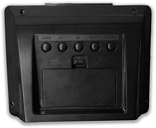 Ajanta Quartz Plastic Digital Alarm and Table clock, (8 x 7 x 3.5 cm, Black, ODC 190)