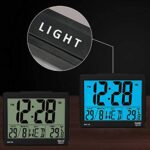 Ajanta Quartz Plastic Digital Alarm and Table clock, (8 x 7 x 3.5 cm, Black, ODC 190)