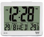 Ajanta Quartz Plastic Digital Alarm and Table clock, (8 x 7 x 3.5 cm, White, ODC 190)