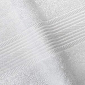 Amazon Brand - Solimo 100% Cotton 12 Piece Face Towel Set, 500 GSM (White)