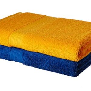 Amazon-Brand-Solimo-100-Cotton-2-Piece-Bath-Towel-Set-500-GSM-Iris-Blue-and-Sunshine-Yellow-0