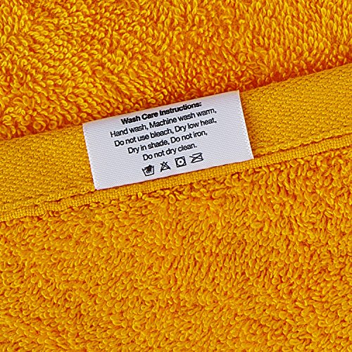 Amazon Brand - Solimo 100% Cotton 2 Piece Bath Towel Set, 500 GSM (Iris Blue and Sunshine Yellow)