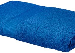 Amazon Brand - Solimo 100% Cotton Bath Towel, 500 GSM (Iris Blue)