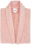 Amazon Brand - Solimo 100% Cotton Unisex Bathrobe, Blush Pink, Large, Set of 1