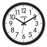 Amazon Brand - Solimo 12-inch Classic Plastic Wall Clock, Black