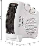 Amazon Brand - Solimo 2000/1000 Watts Room Heater with Adjustable Thermostat (ISI certified, White colour, Ideal for…
