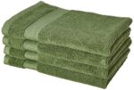 Amazon Brand - Solimo Bamboo Bliss 4 Piece Hand Towel Set, 575 GSM (Sage Green)