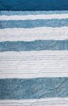 Amazon Brand - Solimo Brickline Microfibre Printed Quilt Blanket/Comforter, Single, 120 GSM, Blue, reversible