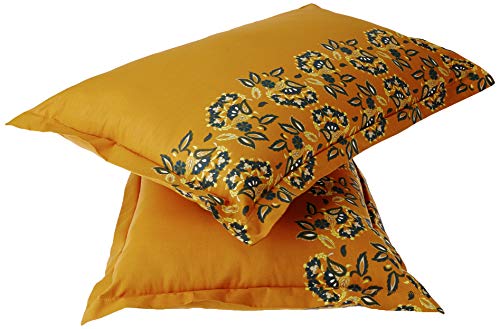 Amazon Brand - Solimo Ditsy Dale 144 TC 100% Cotton Bedsheet Pillow Covers