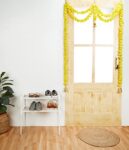 Amazon Brand - Solimo Hanging Artificial Marigold Flower Garland Set for Decoration of Door, Yellow