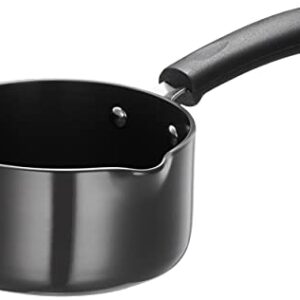 Amazon Brand - Solimo Hard Anodized Saucepan with Bakelite Handle (14cm, 900ml)- Non- Induction