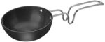 Amazon Brand - Solimo Hard Anodized Tadka Pan (11cm_Black), Aluminium