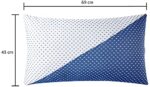 Amazon Brand - Solimo Microfiber Premium Bed Pillow Set - Diagonal (Blue and White, 43 x 69 cm) - 2-Piece