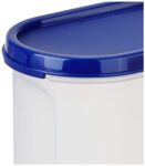 Amazon Brand - Solimo Modular Plastic Storage Containers with Lid, Set of 6, 2.4L, Blue