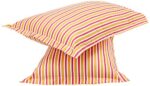 Amazon Brand - Solimo Mondrian Stripes 144 TC 100% Cotton Double Bedsheet with 2 Pillow Covers, Pink and Brown