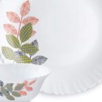 Amazon Brand - Solimo Opalware Dinner Set, 27 Pieces (Spring), White