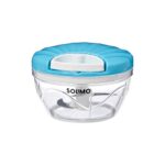 Amazon Brand - Solimo 500 ml Large Vegetable Chopper with 3 Blades, Blue