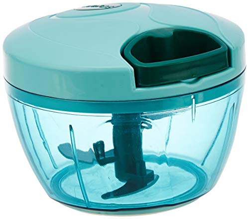 Amazon Brand - Solimo Plastic Compact Vegetable Chopper (350 ml, Green)