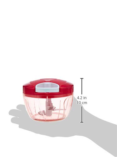 Amazon Brand - Solimo Plastic Compact Vegetable Chopper (350 ml, Magenta)