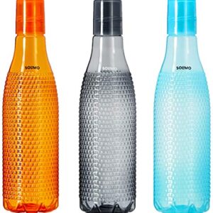Amazon-Brand-Solimo-Plastic-Fridge-Bottle-Set-3-pieces-1L-Checkered-pattern-Multicolour-0-3