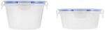 Amazon Brand - Solimo Plastic Kitchen Storage Container Set, 8-Pieces, Blue