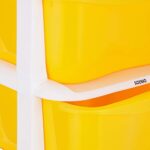 Amazon Brand - Solimo Plastic Multipurpose Modular Drawer, 4 Racks, Yellow
