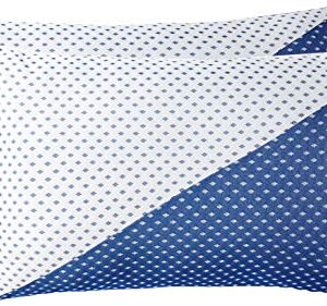 Amazon Brand - Solimo Premium Bed Pillow, Diagonal Blue and White, 17 x 27 Inch