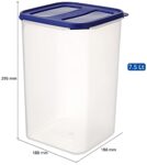 Amazon Brand - Solimo Square Modular Plastic Container, 7.5 Litres, Blue