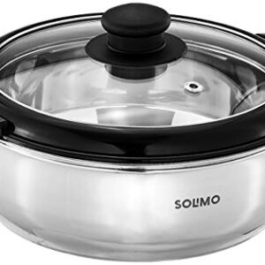 Amazon Brand - Solimo Stainless Steel Casserole, (Silver, 1900ml)