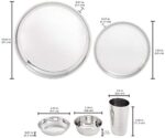 Amazon Brand - Solimo Stainless Steel Dinner Set - 44 Pieces