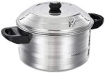 Amazon Brand - Solimo Stainless Steel Idli Maker, Induction Base, 4 Plates