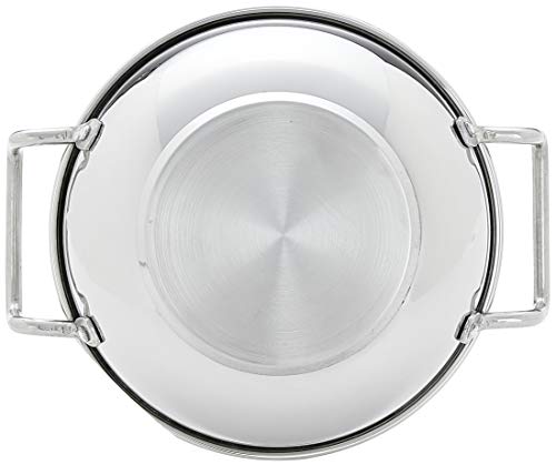 Amazon Brand - Solimo Stainless Steel Induction Bottom Kadhai Set size 19cm, 21cm (2 pieces, 1.2 litres and 1.5 litres…