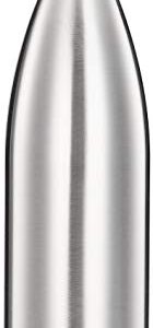Amazon Brand - Solimo Stainless Steel Insulated 24 Hours Hot or Cold Bottle Flask, 1000 ml, Silver
