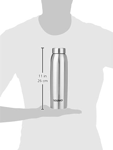 Amazon Brand - Solimo Stainless Steel Water Bottle, 1 L (Elate)