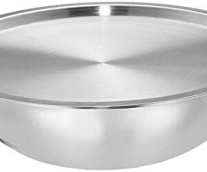 Amazon Brand - Solimo Triply Tasla with Stainless Steel Lid, 26cm
