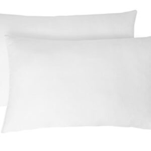 Amazon Brand - Solimo Ultra Soft Microfiber Bed Pillow Set (Standard, 43 X 69 Cm, White, 2 Piece, Microfiber)