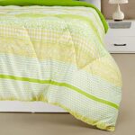 Amazon Brand - Solimo Xander Microfibre Printed Comforter, Double, 200 GSM, Green and Yellow, reversible