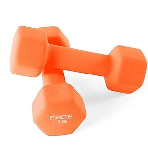 Amazon Brand - Symactive Neoprene Coated Dumbbell for Gym Exercises