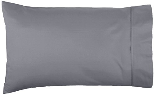 AmazonBasics 100% Cotton Pillow Covers - Standard, Set of 2, Dark Grey, 400 TC (20 x 30 inches or 51 x 76 cm)