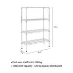 AmazonBasics 3-Shelf Shelving Unit - Chrome (Steel)