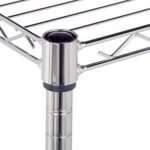 AmazonBasics 3-Shelf Shelving Unit - Chrome (Steel)