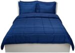 AmazonBasics 5-Piece Microfiber Bedding Set for Single Bed, (Includes 1 Comforter, 1 Flat Bedsheet, 2 Pillowcases, 1…